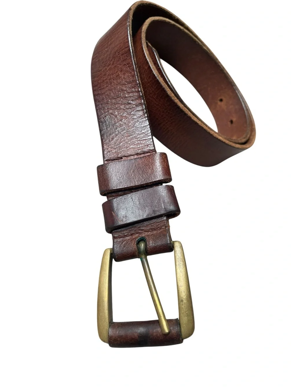 Vintage 70s Cow Leather Brown Belt Men's 29